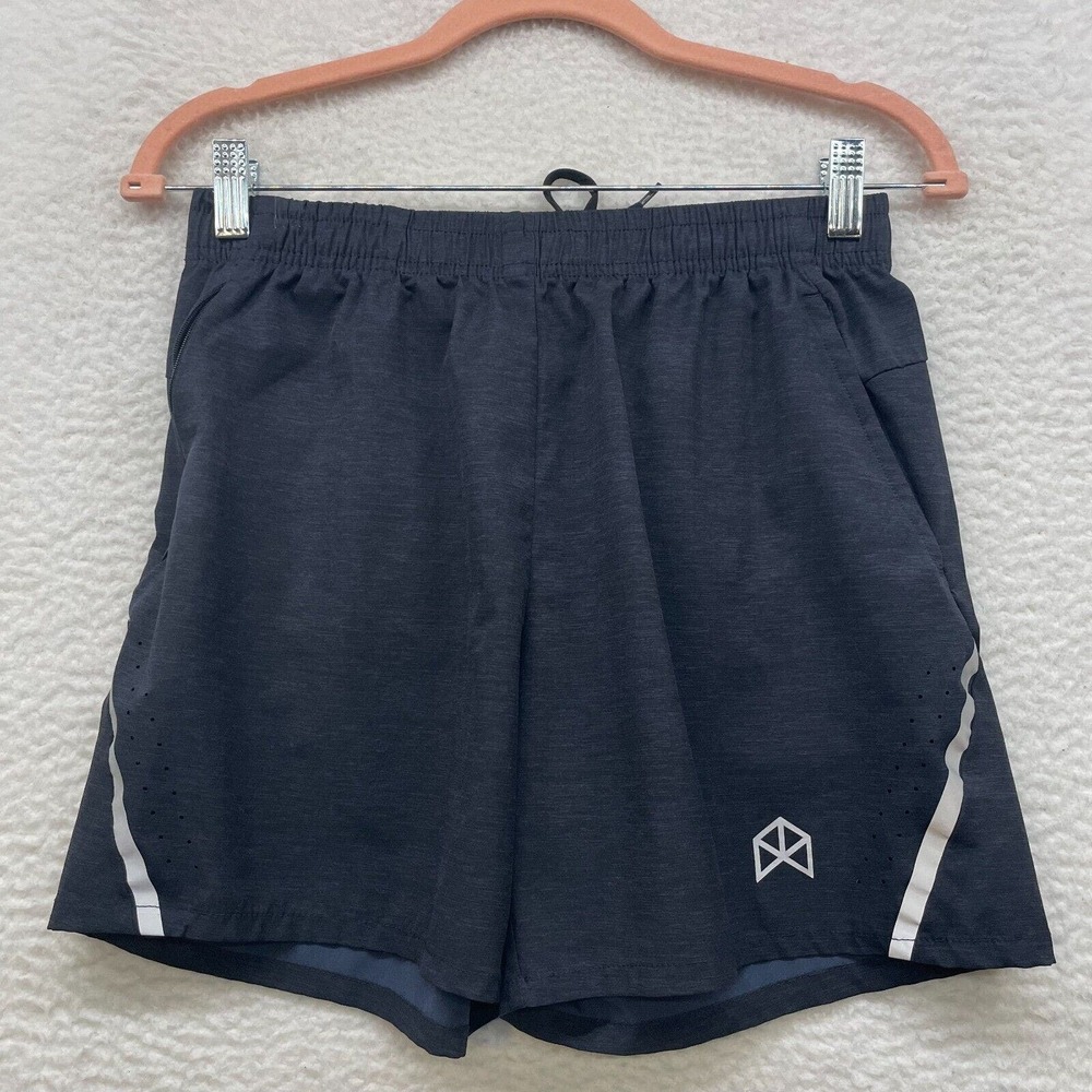 Raw Gear Shorts Mens Small Blue Drawstring Athleisure Gym Workout Running Hike - Picture 1 of 8